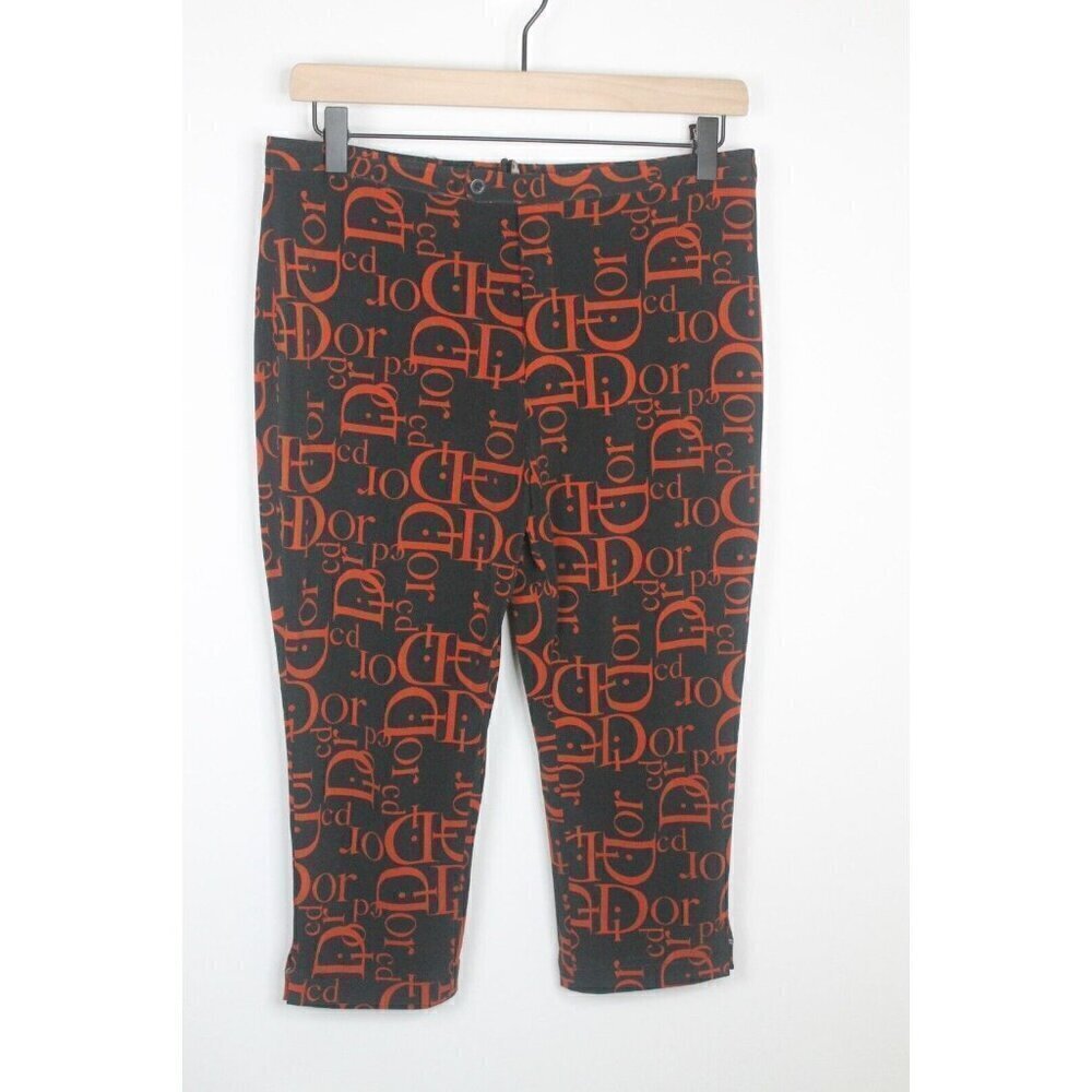 Christian Dior Logo Crop Pants Womens Size 4